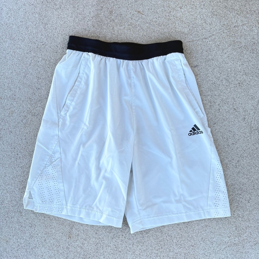 Adidas Performance Mens Small Shorts  - White/Black Athletic Wear